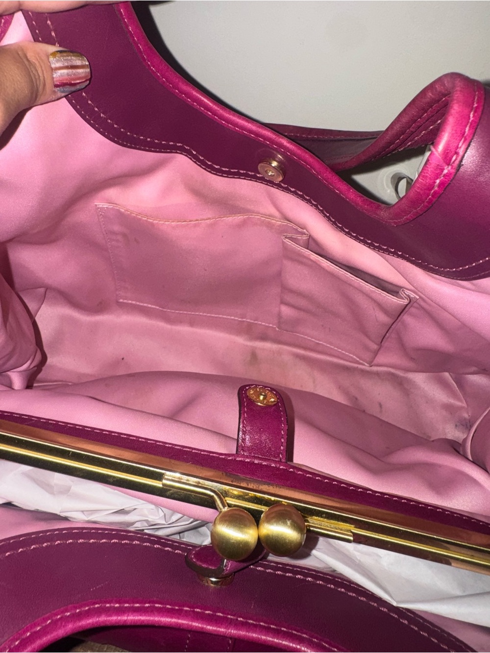 Coach magenta kisslock ergo Y2K - Picture 5 of 7